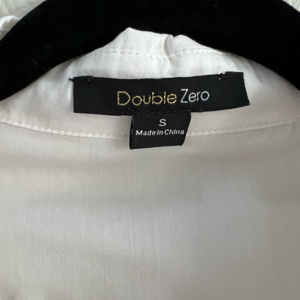 White Button Down Long Sleeve Double Zero Size: S… - image 3